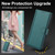 Samsung Galaxy S25 5G Skin Feel Pure Color Card Slots Leather Phone Case with Dual Lanyard - Green