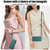Samsung Galaxy S25 5G Skin Feel Pure Color Card Slots Leather Phone Case with Dual Lanyard - Green