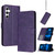 Samsung Galaxy S25 5G Solid Calf Texture Flip Leather Phone Case - Purple