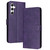 Samsung Galaxy S25 5G Solid Calf Texture Flip Leather Phone Case - Purple