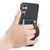 Samsung Galaxy S25 5G Wristband Kickstand Wallet Back Phone Case with Tool Knife - Black