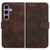 Samsung Galaxy S25 5G YX0060 Elephant Head Embossed Phone Leather Case with Lanyard - Coffee