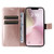 iPhone 16e 3D Butterfly Embossed Pattern Flip Leather Phone Case - Rose Gold