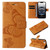 iPhone 16e 3D Butterfly Embossed Pattern Flip Leather Phone Case - Yellow