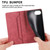 iPhone 16e Business Solid Color Magnetic RFID Leather Phone Case - Red iPhone 16e Business Solid Color Magnetic RFID Leather Phone Case - Red