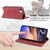 iPhone 16e Business Solid Color Magnetic RFID Leather Phone Case - Red iPhone 16e Business Solid Color Magnetic RFID Leather Phone Case - Red