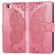iPhone 16e Butterfly Love Flower Embossed Leather Phone Case - Pink