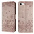 iPhone 16e Cat Embossing Pattern Leather Phone Case with Lanyard - Grey