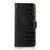 iPhone 16e Crocodile Top Layer Cowhide Leather Phone Case - Black iPhone 16e Crocodile Top Layer Cowhide Leather Phone Case - Black