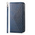 iPhone 16e Cubic Grid Calf Texture Magnetic Leather Phone Case - Blue