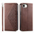 iPhone 16e Cubic Grid Calf Texture Magnetic Leather Phone Case - Brown iPhone 16e Cubic Grid Calf Texture Magnetic Leather Phone Case - Brown
