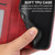iPhone 16e Cubic Grid Calf Texture Magnetic Leather Phone Case - Red