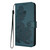 iPhone 16e Datura Flower Embossed Flip Leather Phone Case - Dark Green