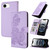 iPhone 16e Datura Flower Embossed Flip Leather Phone Case - Purple