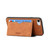 iPhone 16e Denior D08 PU Single Card Slot Holder Phone Case - Brown