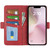 iPhone 16e Dual-side Magnetic Buckle Horizontal Flip Leather Phone Case - Red