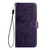 iPhone 16e Embossed Butterfly Leather Phone Case - Dark Purple