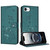 iPhone 16e Embossed Kitten Phone Leather Case with Lanyard - Dark Green