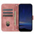 iPhone 16e Embossed Line Leather Phone Case with Lanyard - Pink