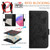 iPhone 16e Embossed Rose RFID Anti-theft Leather Phone Case - Black