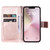 iPhone 16e Embossed Sunflower Pattern Flip Leather Phone Case - Rose Gold