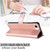 iPhone 16e Embossed Sunflower Pattern Flip Leather Phone Case - Rose Gold