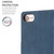 iPhone 16e Fantasy Skin-feel Calfskin Texture Leather Phone Case - Blue iPhone 16e Fantasy Skin-feel Calfskin Texture Leather Phone Case - Blue