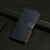iPhone 16e Genuine Leather Fingerprint-proof Flip Phone Case - Blue