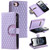 iPhone 16e Glitter Lattice Zipper Wallet Leather Phone Case - Purple