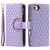iPhone 16e Glitter Lattice Zipper Wallet Leather Phone Case - Purple