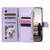 iPhone 16e Glitter Lattice Zipper Wallet Leather Phone Case - Purple