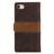 iPhone 16e Grid Stitching Leather Phone Case with Lanyard - Brown