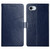 iPhone 16e HT01 Y-shaped Pattern Flip Leather Phone Case - Blue