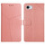 iPhone 16e HT01 Y-shaped Pattern Flip Leather Phone Case - Pink
