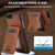 iPhone 16e LC.IMEEKE L3 Series Detachable RFID Card Bag Magsafe Phone Case - Brown