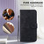 iPhone 16e Lily Embossed Leather Phone Case - Black