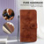 iPhone 16e Lily Embossed Leather Phone Case - Brown
