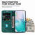 iPhone 16e Little Tiger Embossed Leather Phone Case - Green iPhone 16e Little Tiger Embossed Leather Phone Case - Green