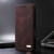 iPhone 16e Magnetic Clasp Leather Phone Case - Brown iPhone 16e Magnetic Clasp Leather Phone Case - Brown