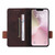 iPhone 16e Magnetic Clasp Leather Phone Case - Brown iPhone 16e Magnetic Clasp Leather Phone Case - Brown