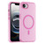 iPhone 16e MagSafe Frosted Translucent TPU + PC Full Coverage Phone Case - Pink