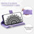 iPhone 16e Multi-Card Totem Zipper Leather Phone Case - Purple