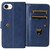 iPhone 16e Multi-Function Wallet 10 Card Slots Leather Phone Case - Dark Blue