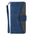 iPhone 16e Nail Skin Feel Stitching Calf Texture Leather Phone Case - Blue