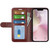 iPhone 16e R64 Texture Horizontal Flip Leather Phone Case - Brown