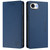 iPhone 16e RC01 Dual-Folded Magnetic Suction RFID Leather Phone Case - Dark Blue