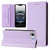 iPhone 16e RC01 Dual-Folded Magnetic Suction RFID Leather Phone Case - Light Purple iPhone 16e RC01 Dual-Folded Magnetic Suction RFID Leather Phone Case - Light Purple