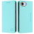 iPhone 16e RC01 Dual-Folded Magnetic Suction RFID Leather Phone Case - Mint Green