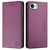 iPhone 16e RC01 Dual-Folded Magnetic Suction RFID Leather Phone Case - Violet iPhone 16e RC01 Dual-Folded Magnetic Suction RFID Leather Phone Case - Violet