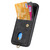 iPhone 16e Retro Card Wallet Fold Leather Phone Case with Strap - Black